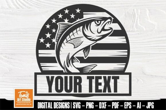 Bass Fishing Svg American Flag Fish Cut