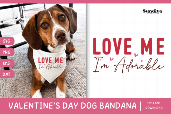 Cute Valentine's Day Dog Bandana Quote 7