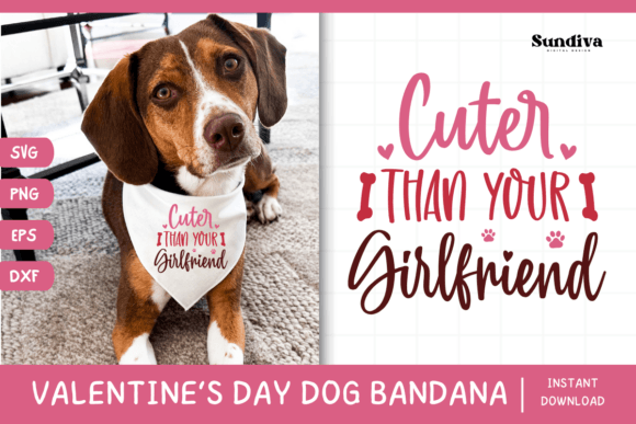 Cute Valentines Day Dog Bandana Quote 16
