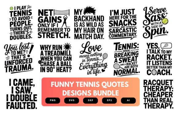 Funny Tennis SVG Bundle Review