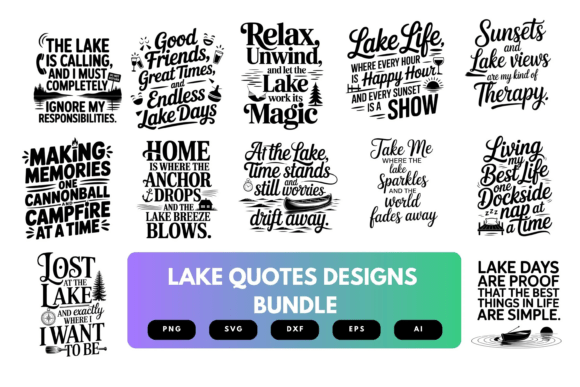 Lake SVG Design Bundle