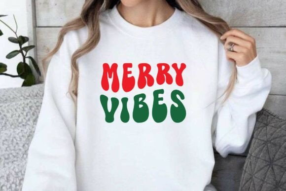 Merry Vibes Svg, Merry and Bright Svg