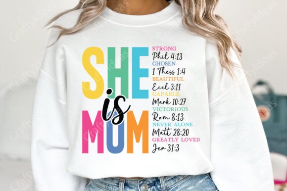 She is Mom PNG, Blessed Mom PNG, Mom SVG