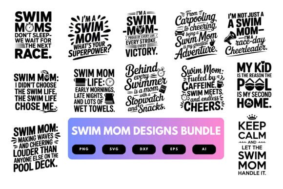Swim Mom SVG Bundle Review
