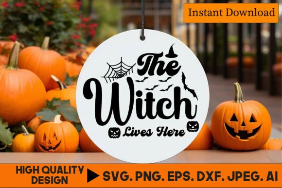 The Witch Lives Here Halloween Wall SVG