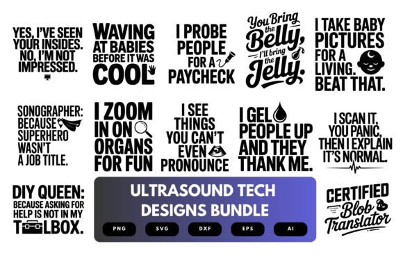 Ultrasound Tech SVG Bundle