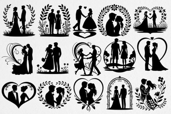 Wedding SVG Bundle - Bride and Groom