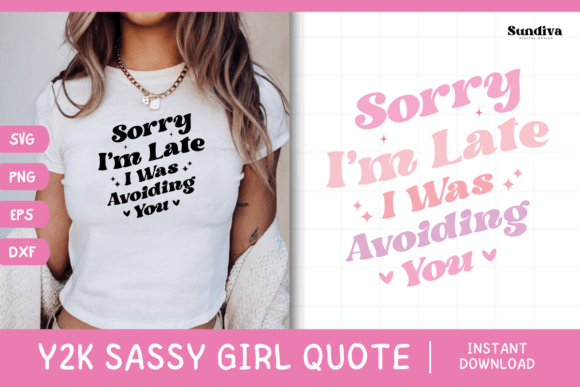 Y2K Sassy Girl Baby Tee Quote 2